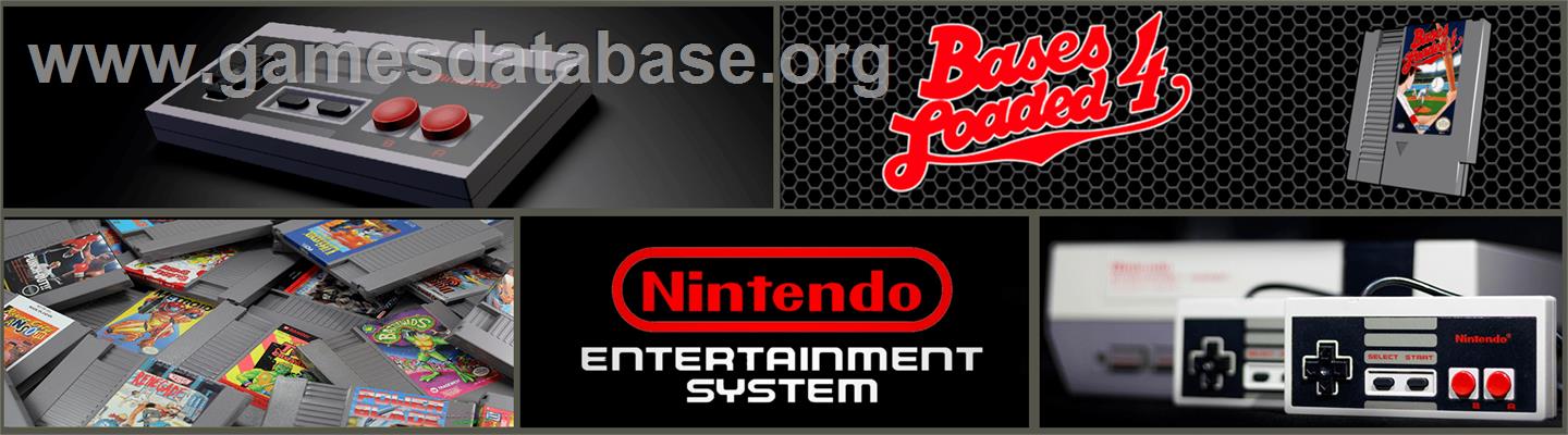 Bases Loaded 4 - Nintendo NES - Artwork - Marquee