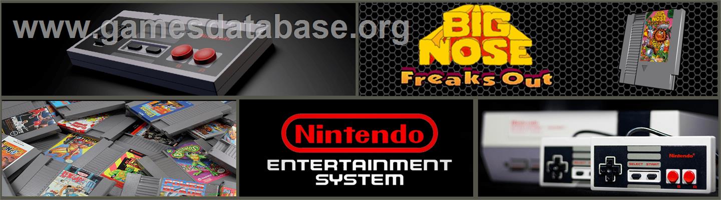 Big Nose Freaks Out - Nintendo NES - Artwork - Marquee