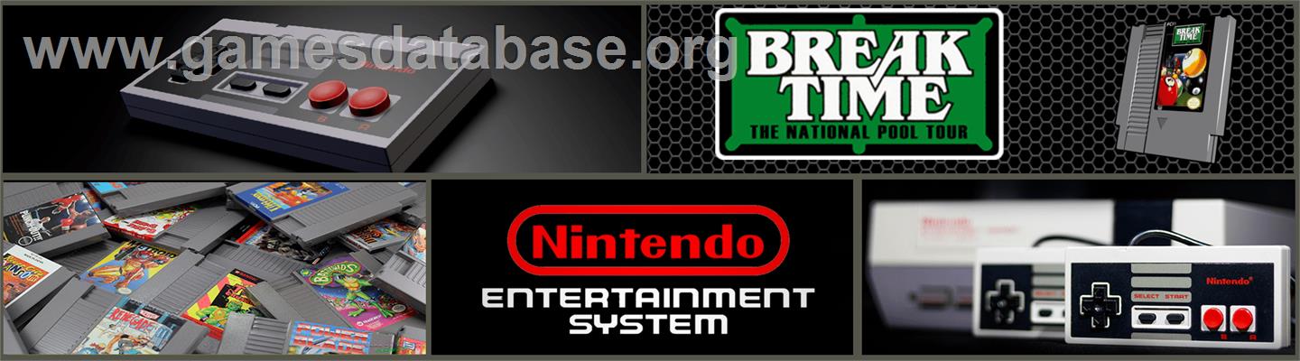 Break Time: The National Pool Tour - Nintendo NES - Artwork - Marquee