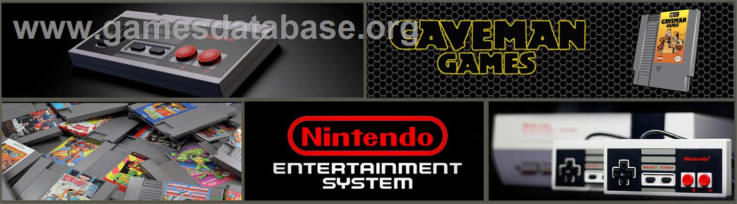 Caveman Ugh-Lympics - Nintendo NES - Artwork - Marquee
