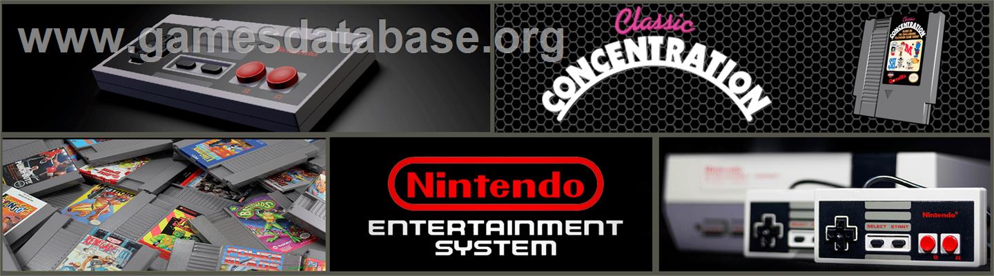 Classic Concentration - Nintendo NES - Artwork - Marquee
