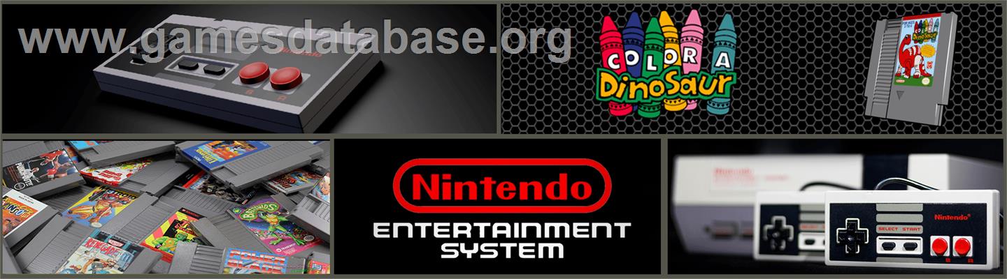 Color a Dinosaur - Nintendo NES - Artwork - Marquee