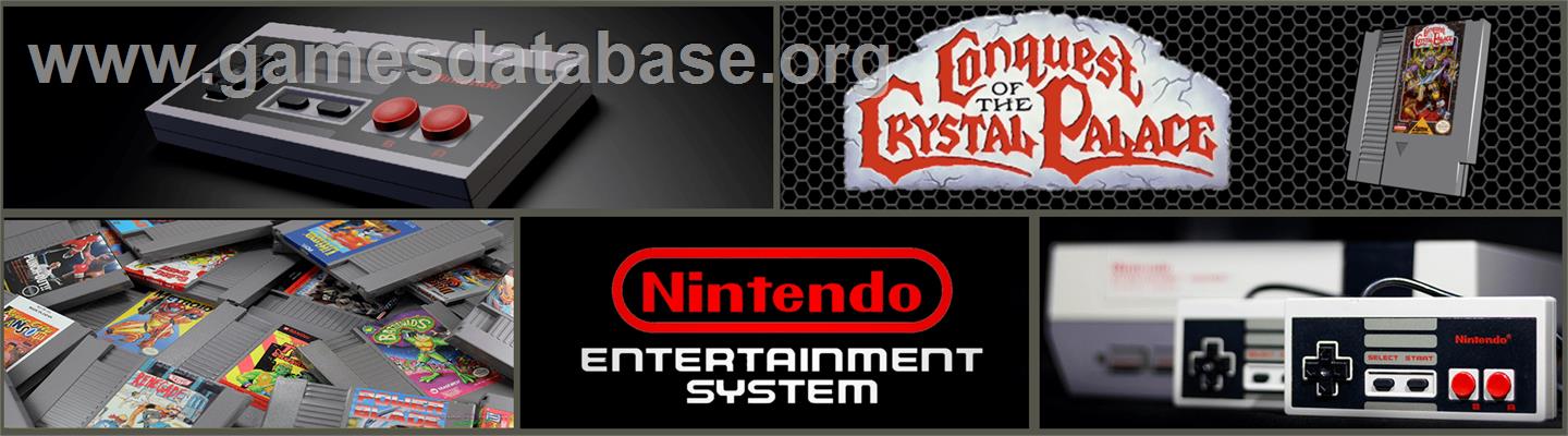 Conquest Of The Crystal Palace - Nintendo NES - Artwork - Marquee