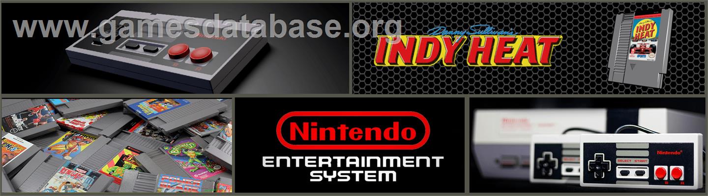 Danny Sullivan's Indy Heat - Nintendo NES - Artwork - Marquee