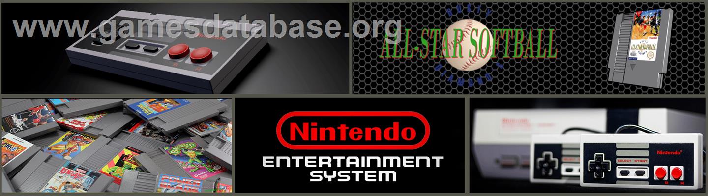 Dusty Diamond's All-Star Softball - Nintendo NES - Artwork - Marquee