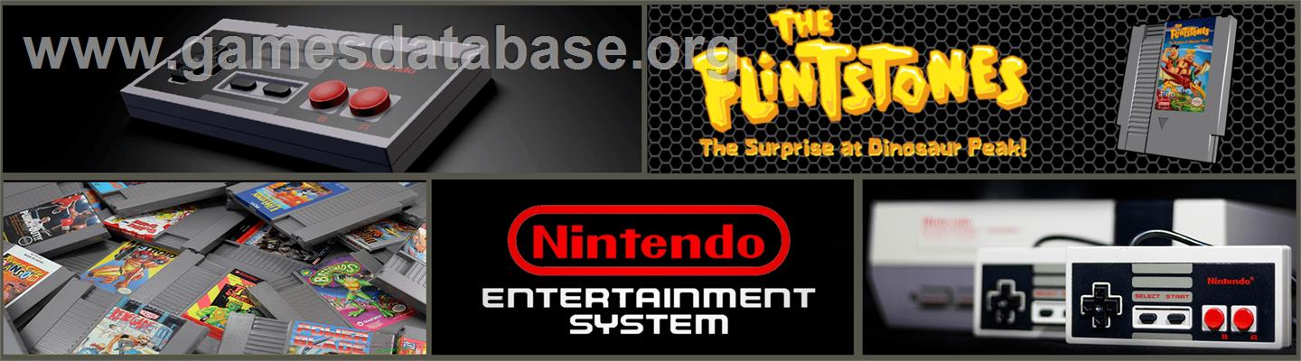 Flintstones: The Surprise at Dinosaur Peak - Nintendo NES - Artwork - Marquee