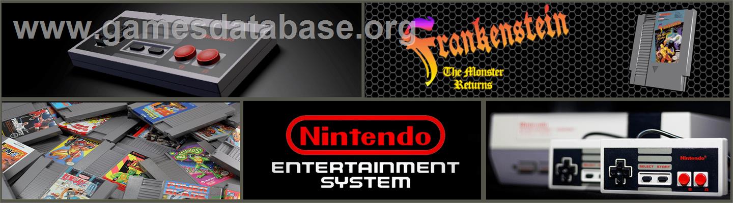 Frankenstein: The Monster Returns - Nintendo NES - Artwork - Marquee