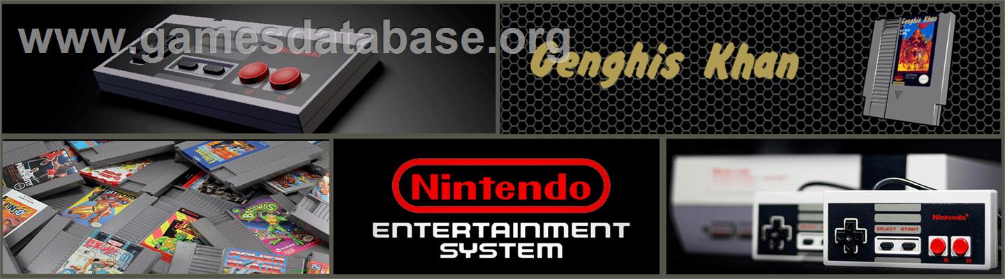 Genghis Khan - Nintendo NES - Artwork - Marquee