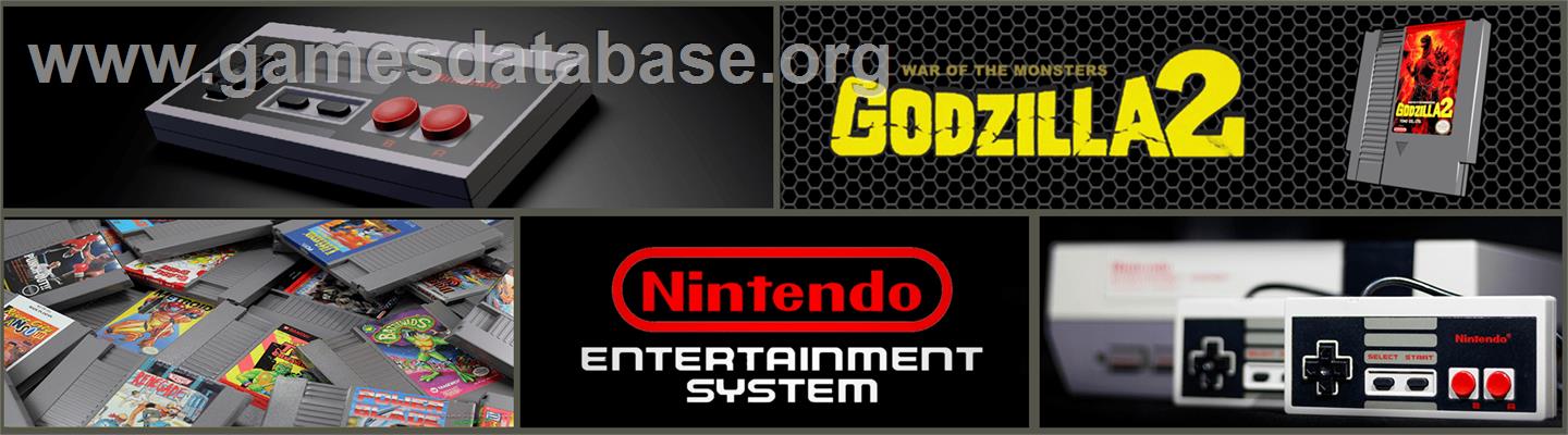 Godzilla 2 - War Of The Monsters - Nintendo NES - Artwork - Marquee