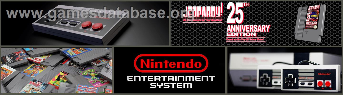 Jeopardy! 25th Anniversary Edition - Nintendo NES - Artwork - Marquee