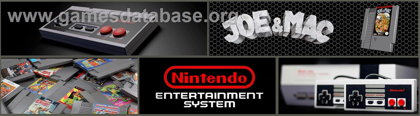Joe and Mac - Caveman Ninja - Nintendo NES - Artwork - Marquee