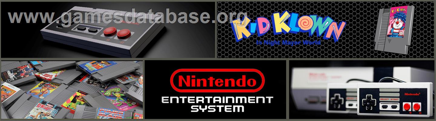 Kid Klown in Night Mayor World - Nintendo NES - Artwork - Marquee