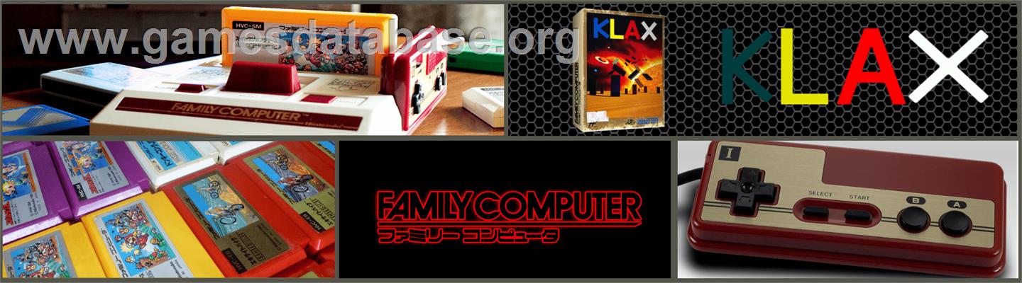 Klax - Nintendo NES - Artwork - Marquee