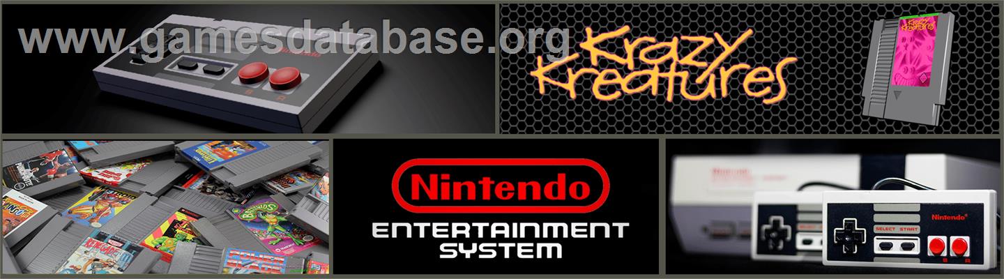 Krazy Kreatures - Nintendo NES - Artwork - Marquee