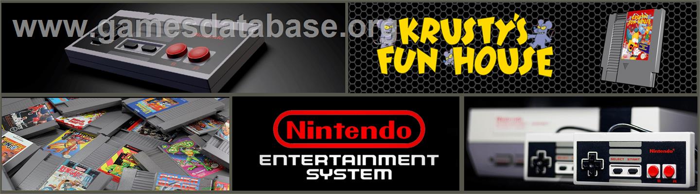 Krusty's Fun House - Nintendo NES - Artwork - Marquee