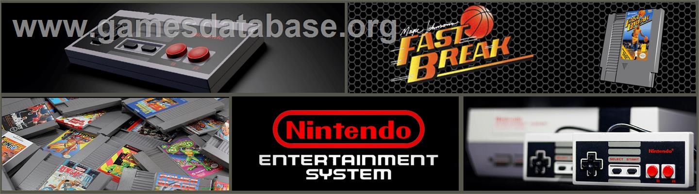 Magic Johnson's Fast Break - Nintendo NES - Artwork - Marquee