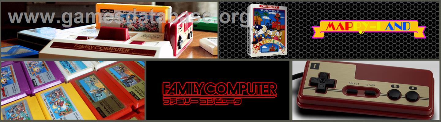 Mappy-land - Nintendo NES - Artwork - Marquee