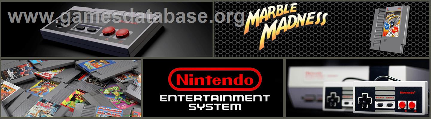 Marble Madness - Nintendo NES - Artwork - Marquee