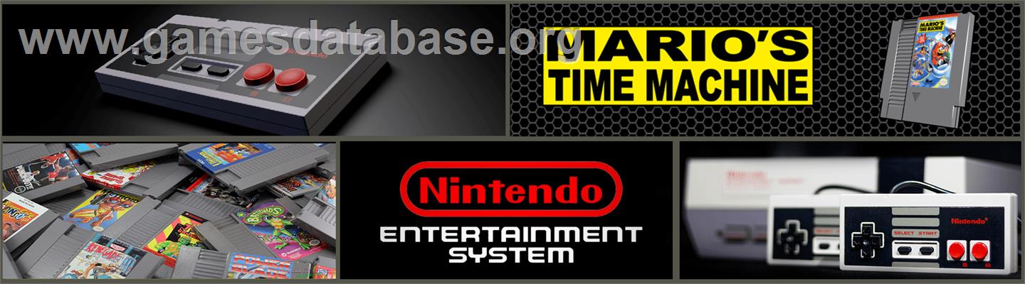 Mario's Time Machine - Nintendo NES - Artwork - Marquee