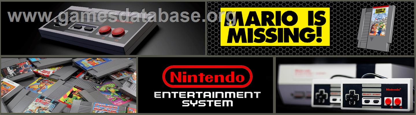 Mario is Missing - Nintendo NES - Artwork - Marquee