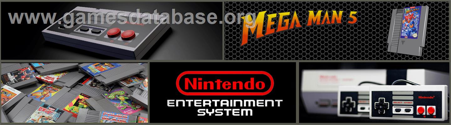 Mega Man 5 - Nintendo NES - Artwork - Marquee