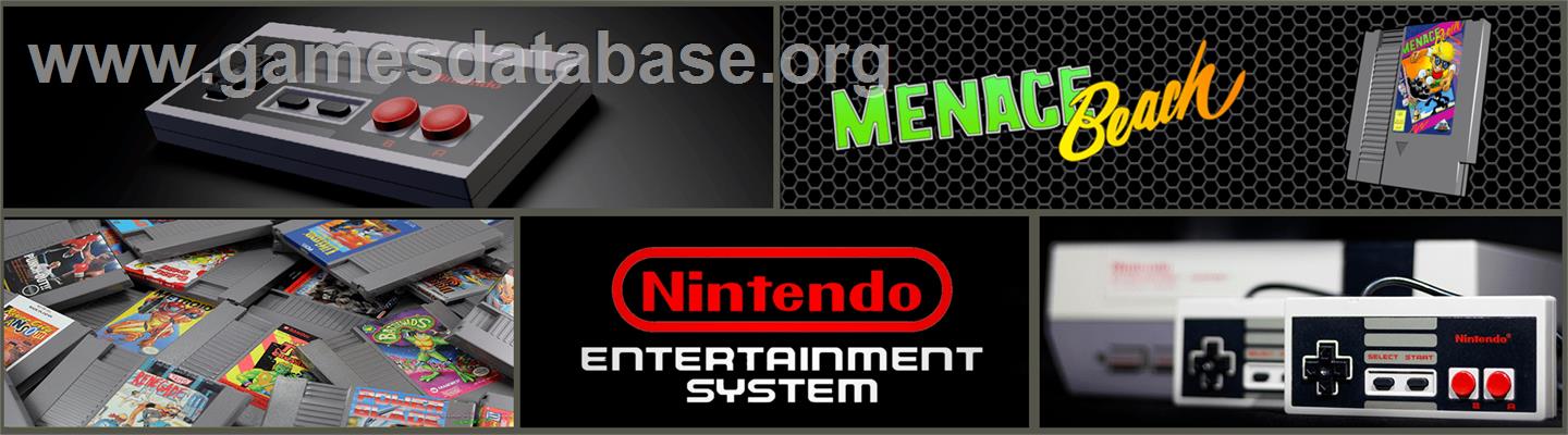 Menace Beach - Nintendo NES - Artwork - Marquee