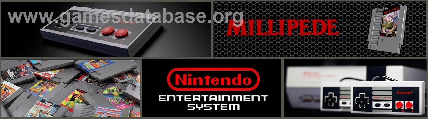 Millipede - Nintendo NES - Artwork - Marquee