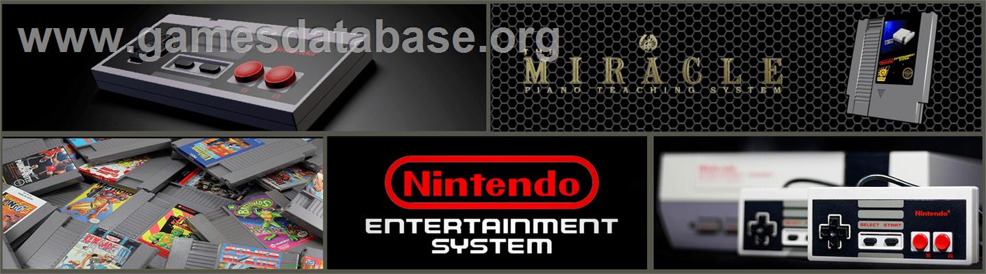 Miracle Piano Teaching System - Nintendo NES - Artwork - Marquee