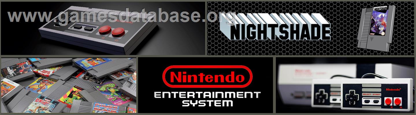 Nightshade: Part 1 - The Claws of Sutekh - Nintendo NES - Artwork - Marquee