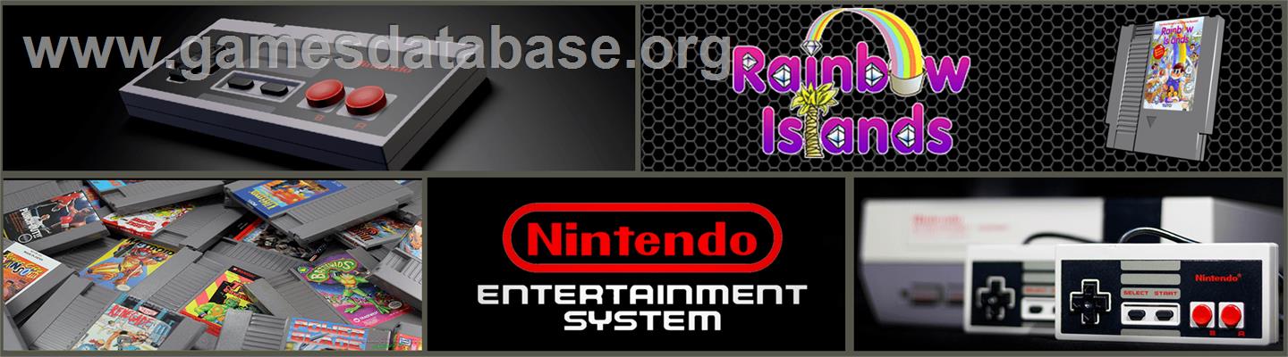 Parasol Stars: The Story of Bubble Bobble 3 - Nintendo NES - Artwork - Marquee