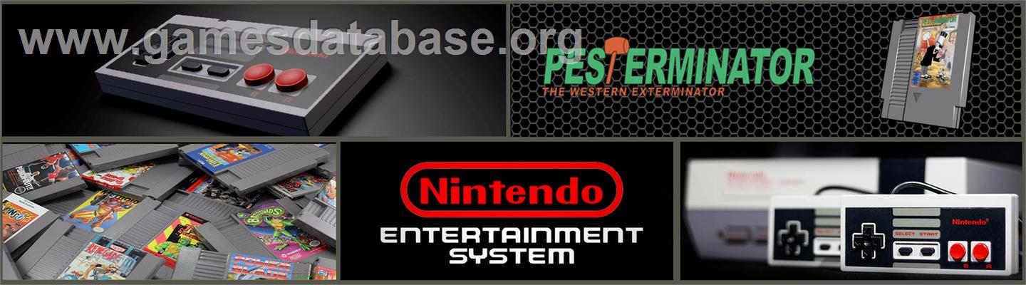 Pesterminator: The Western Exterminator - Nintendo NES - Artwork - Marquee