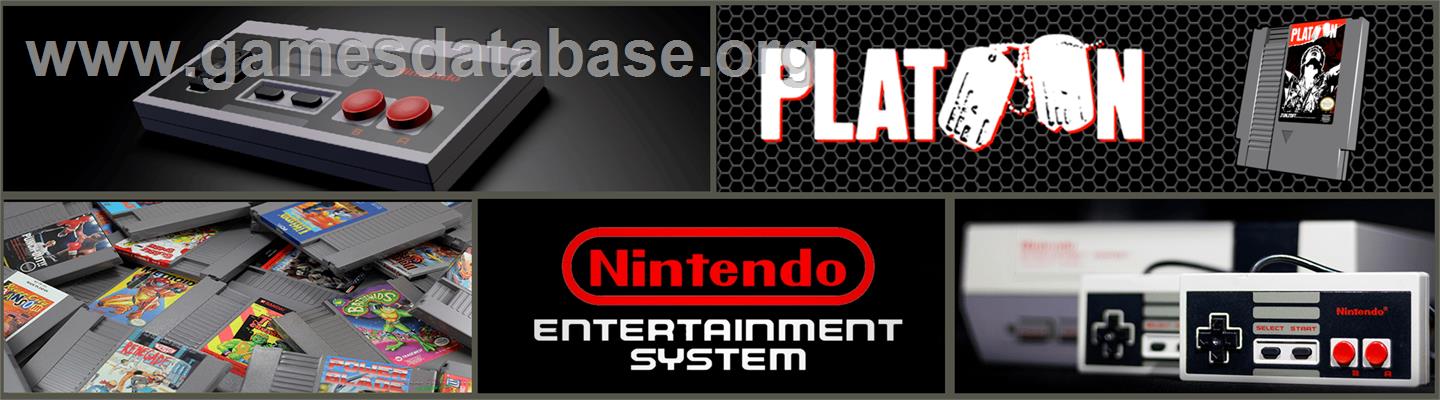 Platoon - Nintendo NES - Artwork - Marquee
