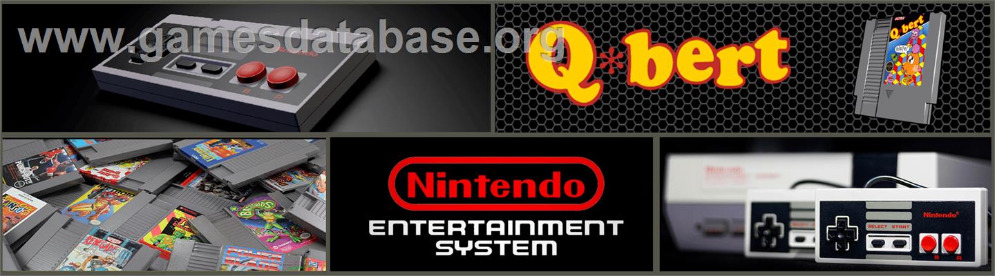 Q*bert - Nintendo NES - Artwork - Marquee