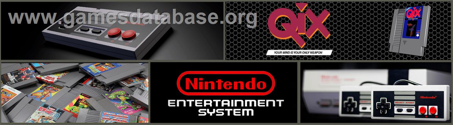 Qix - Nintendo NES - Artwork - Marquee