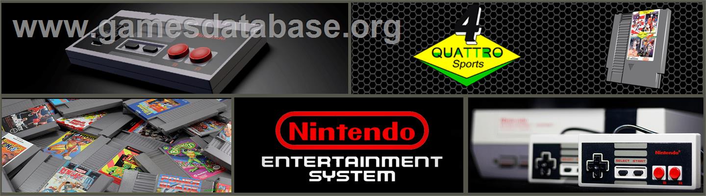 Quattro Sports - Nintendo NES - Artwork - Marquee