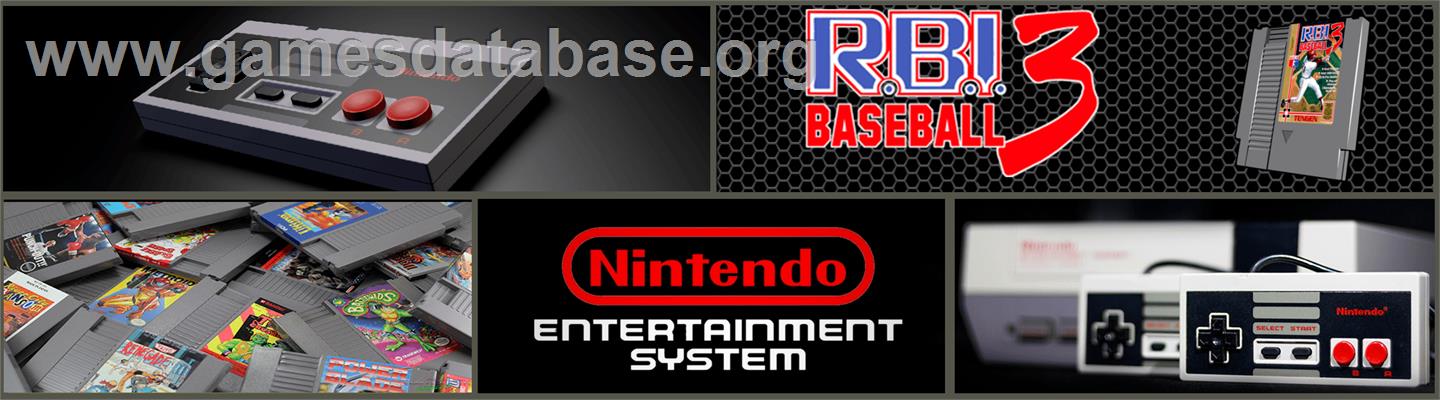 RBI Baseball 3 - Nintendo NES - Artwork - Marquee