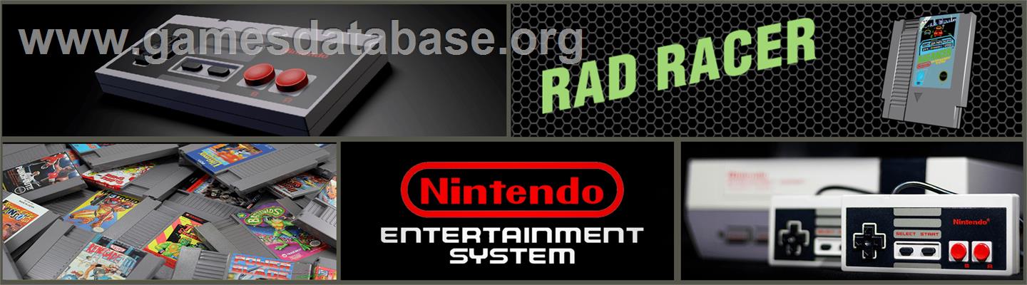 Rad Racer - Nintendo NES - Artwork - Marquee