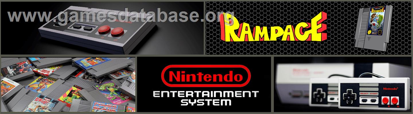 Rampage - Nintendo NES - Artwork - Marquee