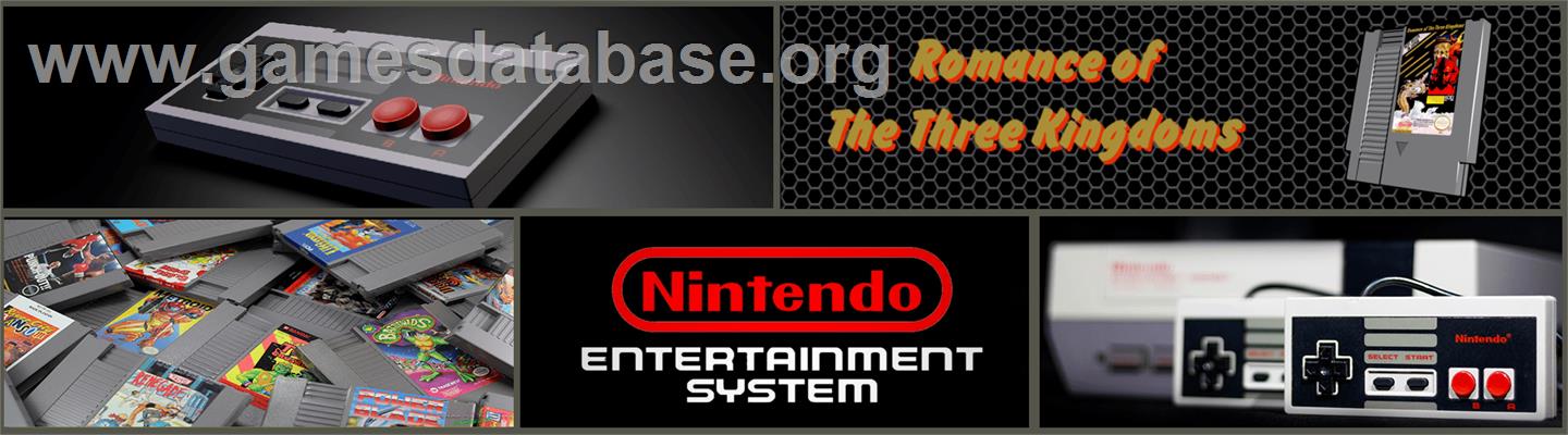 Romance of the Three Kingdoms - Nintendo NES - Artwork - Marquee