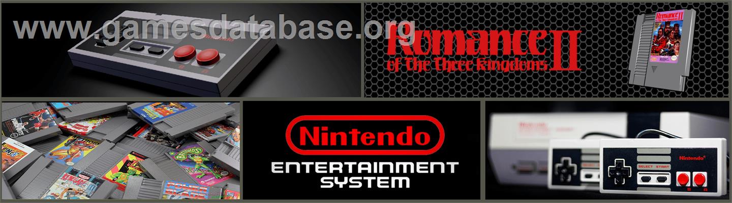 Romance of the Three Kingdoms 2 - Nintendo NES - Artwork - Marquee