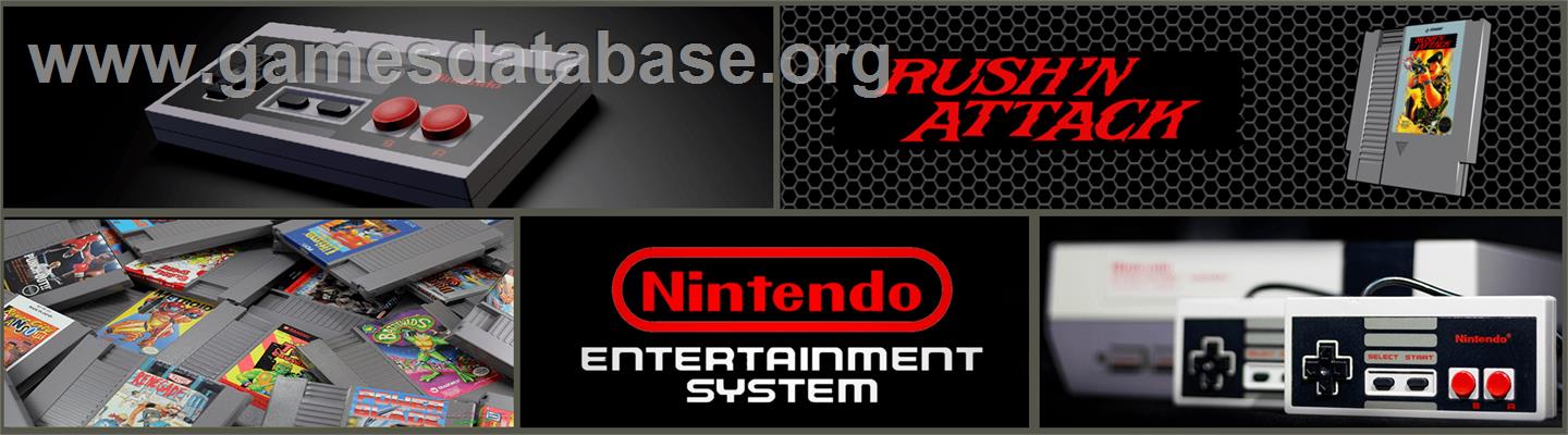 Rush'n Attack - Nintendo NES - Artwork - Marquee