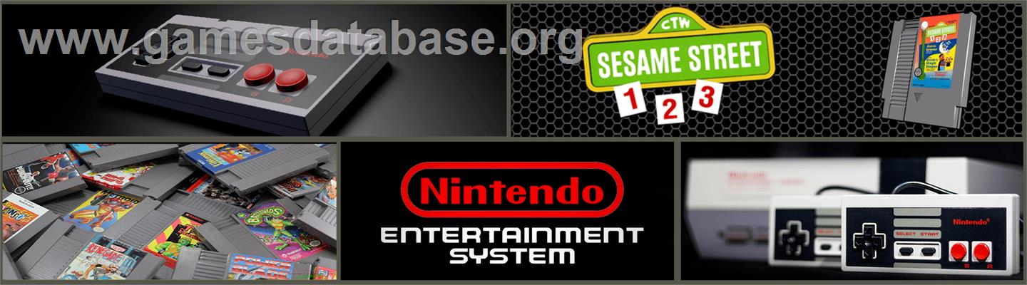 Sesame Street 1 2 3 - Nintendo NES - Artwork - Marquee