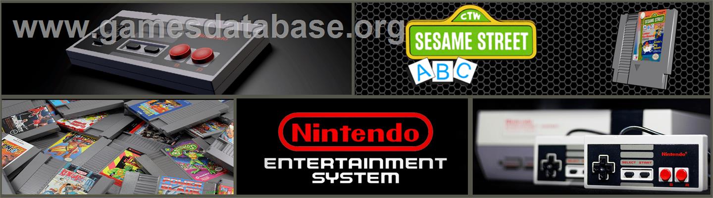Sesame Street A B C - Nintendo NES - Artwork - Marquee