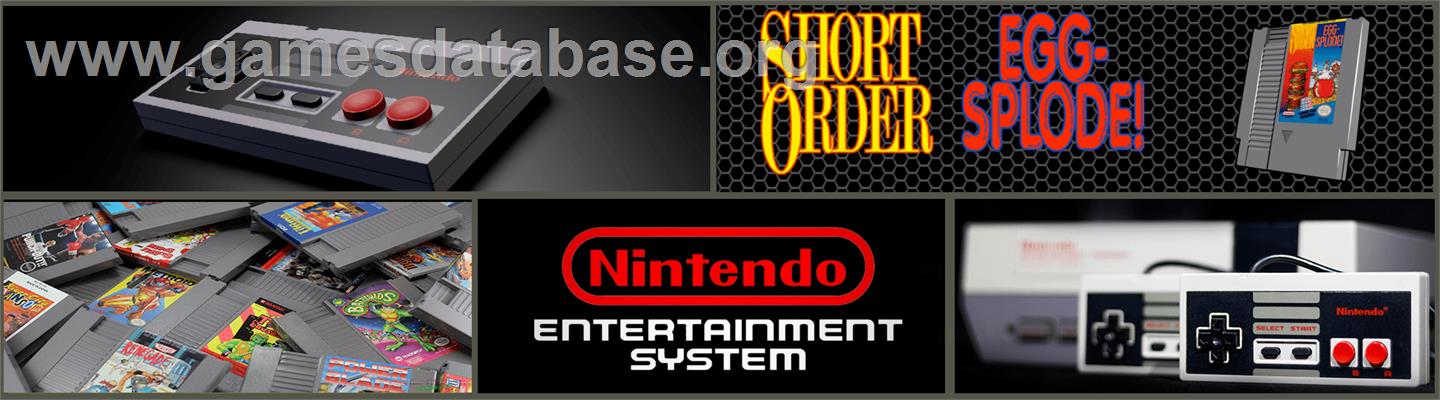 Short Order & Eggsplode - Nintendo NES - Artwork - Marquee