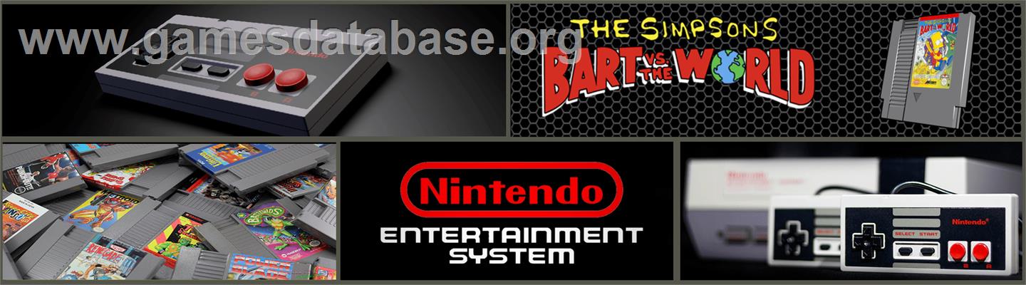 Simpsons: Bart vs. the World - Nintendo NES - Artwork - Marquee