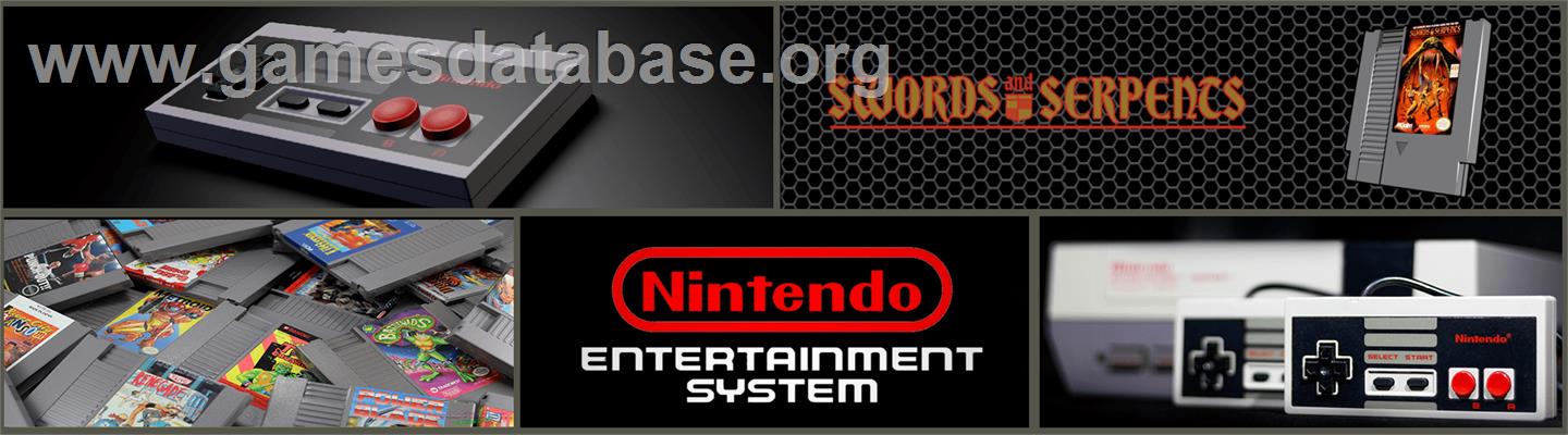 Swords and Serpents - Nintendo NES - Artwork - Marquee