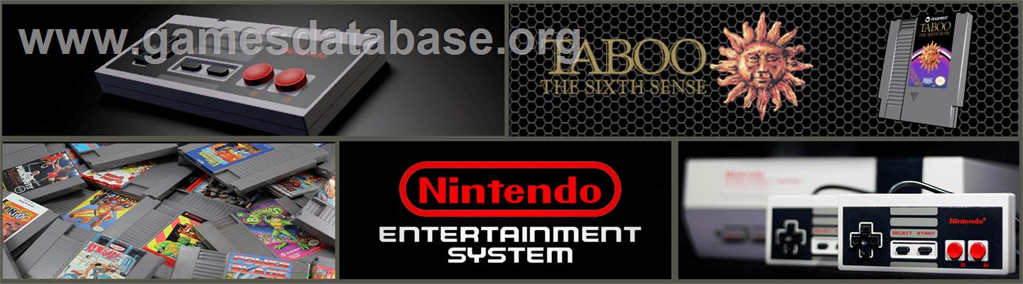Taboo: The Sixth Sense - Nintendo NES - Artwork - Marquee