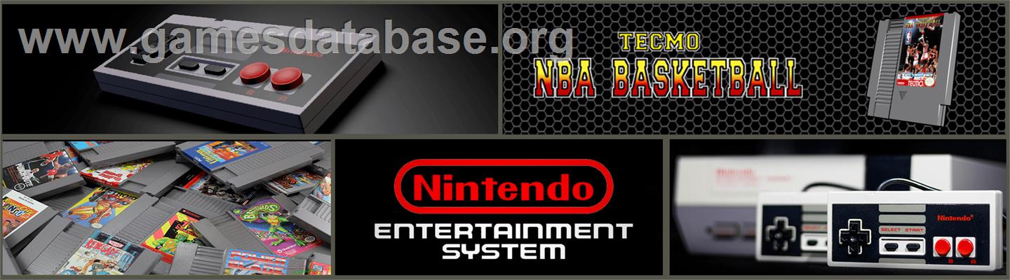 Tecmo NBA Basketball - Nintendo NES - Artwork - Marquee
