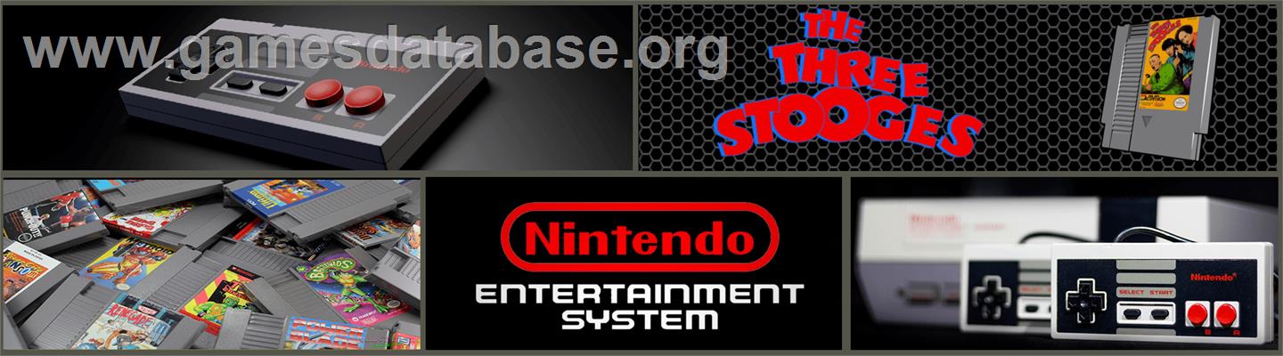 Three Stooges - Nintendo NES - Artwork - Marquee