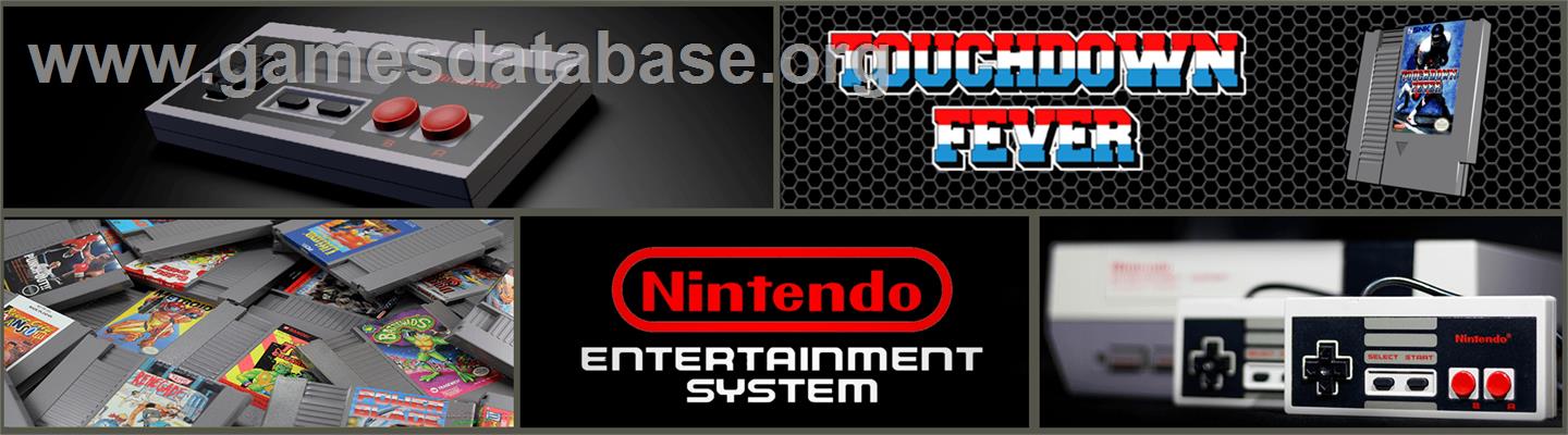 TouchDown Fever - Nintendo NES - Artwork - Marquee